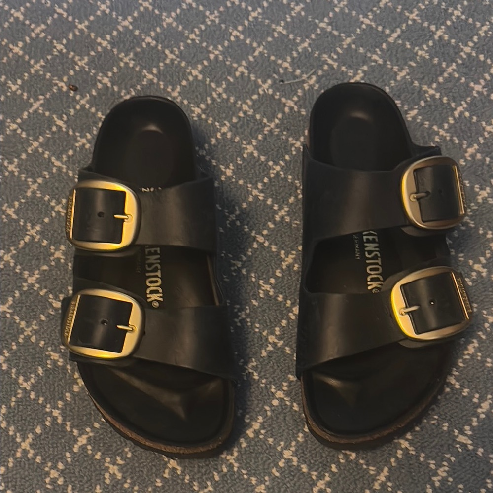 Birkenstock Arizona Navy Blue Big Buckle Sandals
